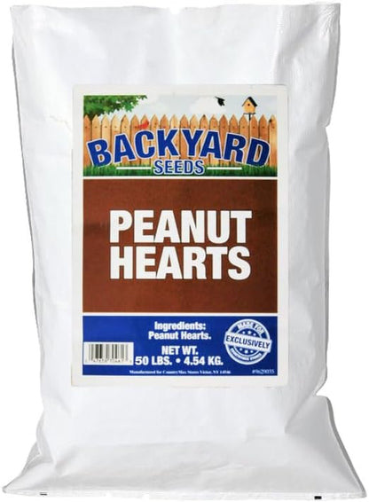 Backyard Seeds Peanut Hearts - High-Energy Wild Bird Food, 50 lbs (50 Pounds)