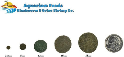 Aquatic Foods Inc. 3.5mm - 1/8" Micro Sinking Wafers of Algae, Spirulina, Veggies for All Tropical Fish, African Cichlids, Shrimp, Snails, Crabs, Catfish, Small Plecos…1-lb 4.3oz Clear Bag