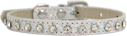 Cat Collar Rhinestone Bling Cute Cat Collars Accessories for Pet Collars Adjustable Ideal for Girl Cats Male Cats(White)
