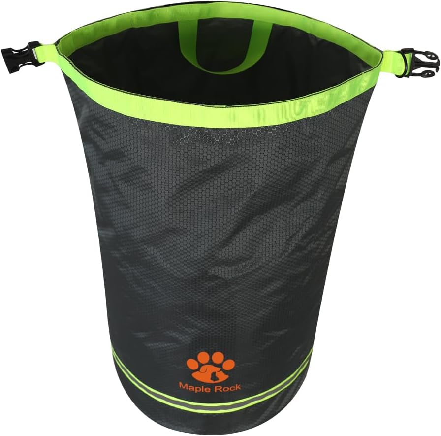 Dog Food Travel Bag - 84 Cups/26 lbs Capacity | Leak-Proof, Water-Resistant Dog Food Storage Container for Travel, Camping, RV & Outdoor | Collapsible, Easy-to-Clean Kibble Bag (Grey)