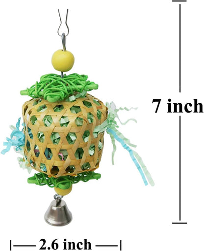 Bird Toys for Conures Parakeet, Birds Cage Accessories, Bird Shredding Foraging Toys for Cage