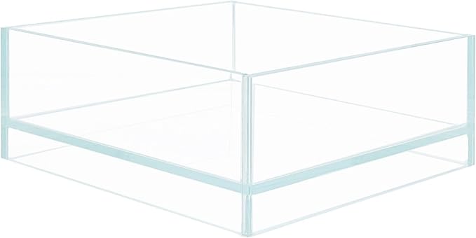 Nano Tall Rimless Aquarium Low Iron Frameless Fish Tank, Extra Clear with Floating Air Style, for Aquariums or Terrariums