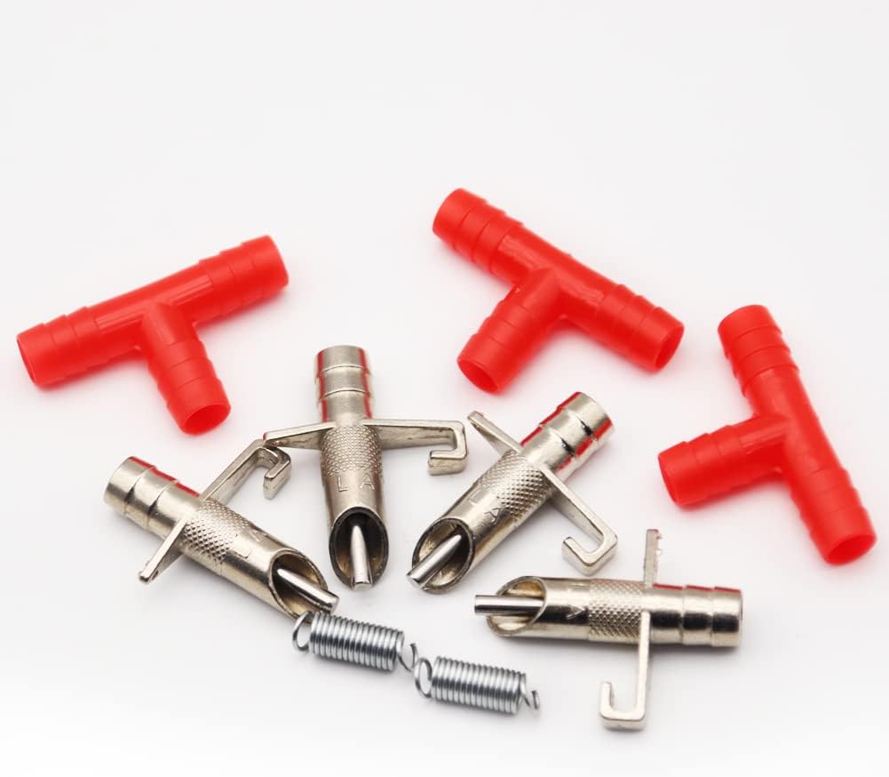 50PCS Automatic Water Rabbit Nipple Drinker Feeders for Rabbit Guinea Pig Ferret Rat Mouse Poultry Watering System (Red)