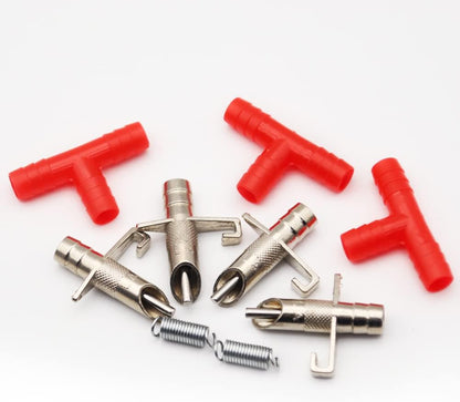 50PCS Automatic Water Rabbit Nipple Drinker Feeders for Rabbit Guinea Pig Ferret Rat Mouse Poultry Watering System (Red)