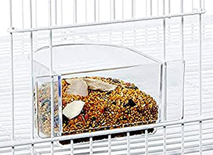 54-Inch Large Wrought Iron Metal Bird Flight Breeder Cage Tight 1/2-Inch Bar Spacing with Side Breeding Nesting Box Doors with Removable Rolling Stand