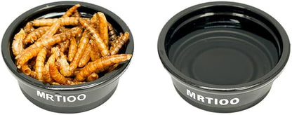 100 pcs 0.5oz Crested Gecko Food and Water Feeding Cups, Reptile Feeder Bowls, for Lizard and Other Small Pet Ledge Accessories Supplies - Black