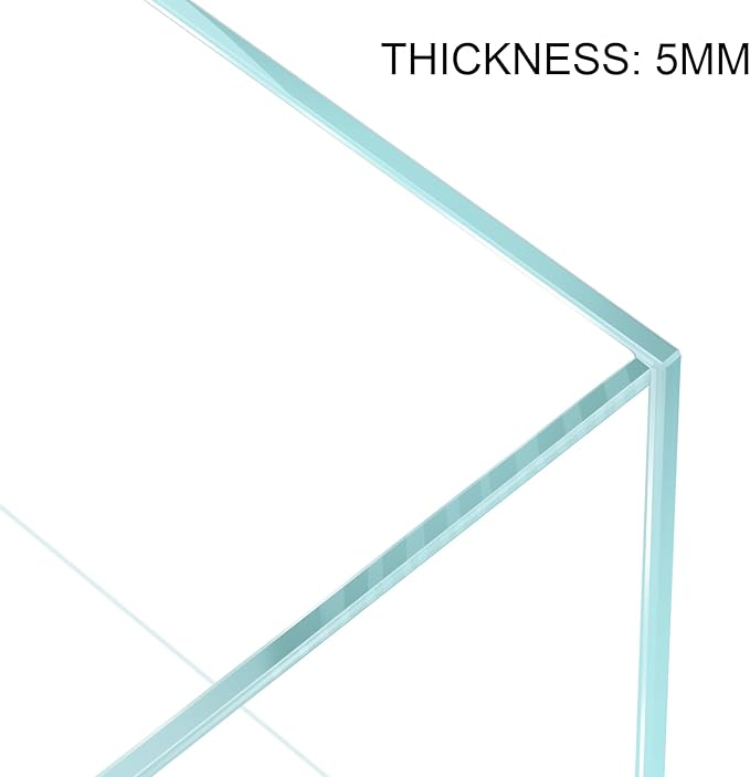 LYPHARD AQUARIUMS Tall Rimless Aquarium 3 Gallon, Ultra Clear Low Iron Nano Fish Tank for Betta, L7.9×W7.9×H11.8 Glass Thickness 5mm with EVA Foam Leveling Mat