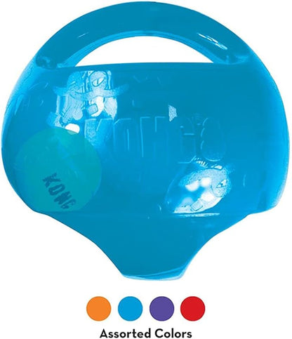 KONG Jumbler Ball - Interactive Toy for Dog & Puppy Playtime - Fetch Toy with Tennis Ball - Dog Supplies for Engaging Play - for Large/XL Dogs - Randomly Provided Color