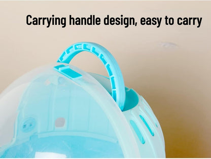 Bird Carrier with Handle - Parrot Carrier Lightweight Portable Pets Suitcase Transparent Breathable Cage for Small and Medium Birds Parrots Parakeet Cockatiels Conure Birds Accessories (Blue Haze)
