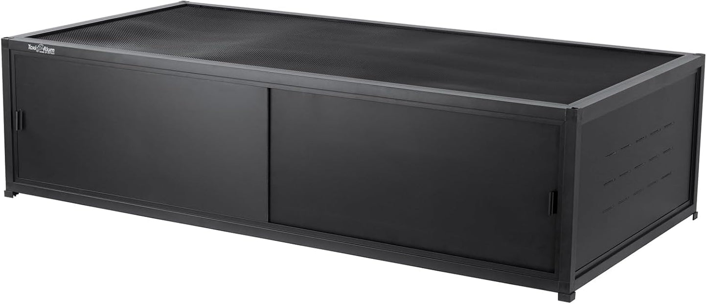 Reptile Terrarium Cabinet 48''x24''x24'' Large PVC Reptile Enclosure 120 Gallons with 12'' Height for Bearded Dragon Gecko Lizard Snake, Wide Breeding Vivarium Area with Sliding Doors Lock