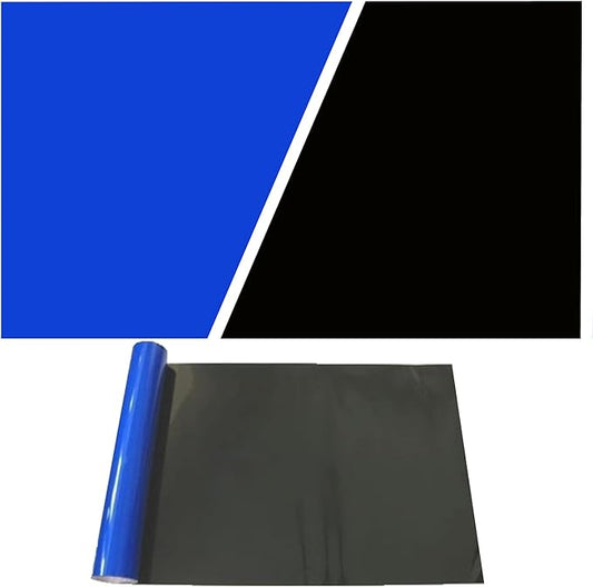 ELEBOX Aquarium Background Blue Black Fish Tank Background Picture 2 Sides Fish Backdrop for Aquarium Wallpaper 24" x 71"