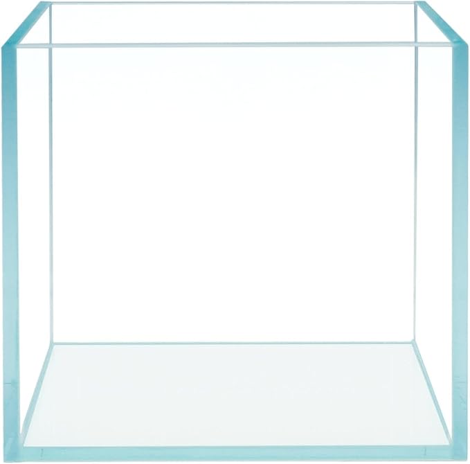 Cube Rimless Frameless Extra Clear All Glass Aquarium, Low Iron Glass Tank, 5mm Glass, White Leveling Mat Included, w/Lids Options
