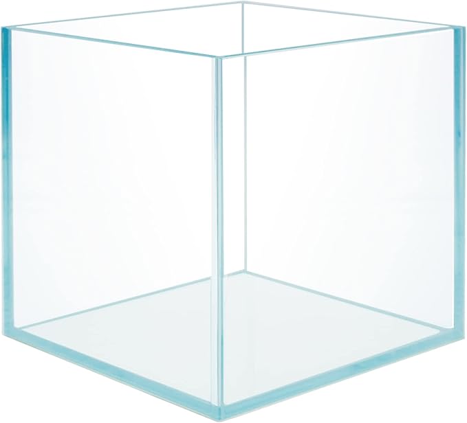 Cube Rimless Frameless Extra Clear All Glass Aquarium, Low Iron Glass Tank, 5mm Glass, White Leveling Mat Included, w/Lids Options