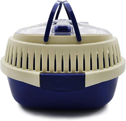 KAMEIOU Blue Small Animal Carrier for Guinea Pig, Sugar Glider, Hamster, Hedgehog, Chinchillas, Rat, Snakes - Portable, Lightweight, Breathable - Travel, Outdoor, Home Use