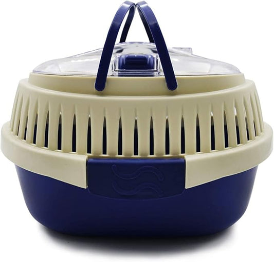 KAMEIOU Blue Small Animal Carrier for Guinea Pig, Sugar Glider, Hamster, Hedgehog, Chinchillas, Rat, Snakes - Portable, Lightweight, Breathable - Travel, Outdoor, Home Use