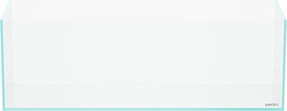 LANDEN 60L 5.8 Gal Rimless Low Iron Aquarium Long Fish Tank,Bookshelf Aquarium,W23.6×D7.87×H7.87 in(60x20x20cm) 5mm Thickness with Black Nano Foam Leveling mat Included