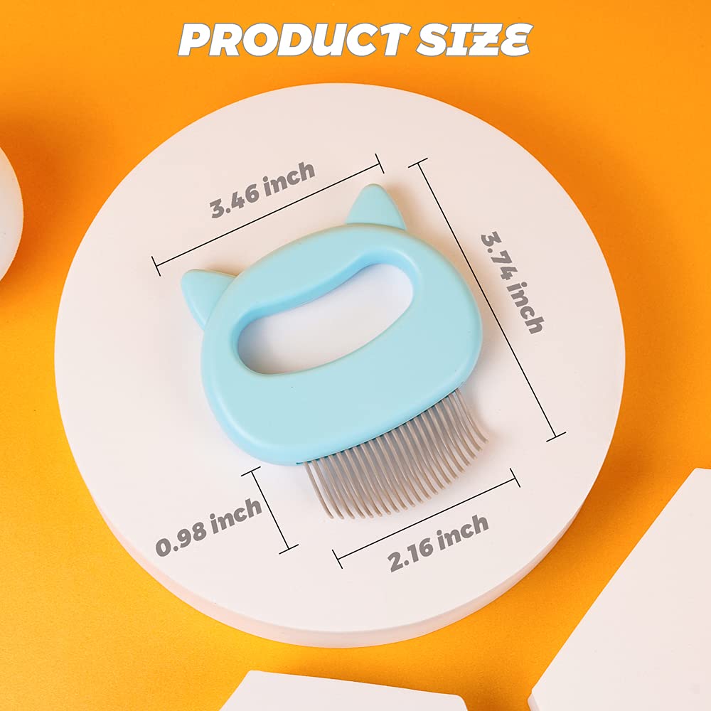 Cat Comb Pet Short Long Hair Removal Massaging Shell Comb Soft Deshedding Brush Grooming And Shedding Matted Fur Remover Massage Dematting Tool For Dog Puppy Rabbit (Blue)