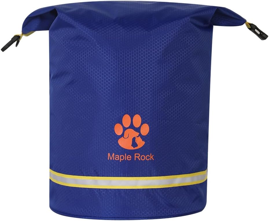 Dog Food Travel Bag - 84 Cups/26 lbs Capacity | Leak-Proof, Water-Resistant Dog Food Storage Container for Travel, Camping, RV & Outdoor | Collapsible, Easy-to-Clean Kibble Bag (Blue)