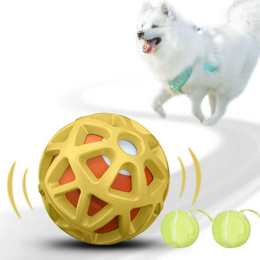 seagi Interactive Dog Toys – Durable Automatic Bouncing & Vibrating Interactive Dog Ball for Smart Play, Motion-Activated Moving Dog Toy for Small/Medium/Large Dogs,USB Rechargeable (Yellow)