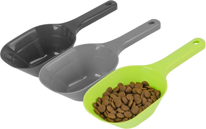 ANVS 3 Pack Dog Food Scoop Set, 1 Cup Dog Food Scoop Multi Purpose Plastic Pet Food Scoop Measure Cups for Dog,Puppy and Cat