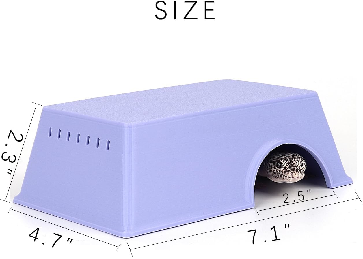 Snake Hide, Leopard Gecko Tank Accessories for Reptile Ball Python Crested Gecko Lizard Bearded Dragon - PurpleHideL