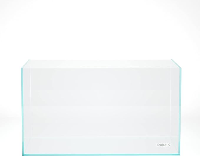 LANDEN 90P 55 Gallon Rimless Low Iron Aquarium Tank,W35.4×D19.7×H19.7 in(90x50x50cm) 10mm Thickness with Black Nano Foam Leveling mat Included