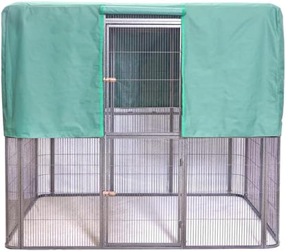 SENY Waterproof Night Cover for Large Walk-in Bird Aviary Cage. (Green Cover Only)