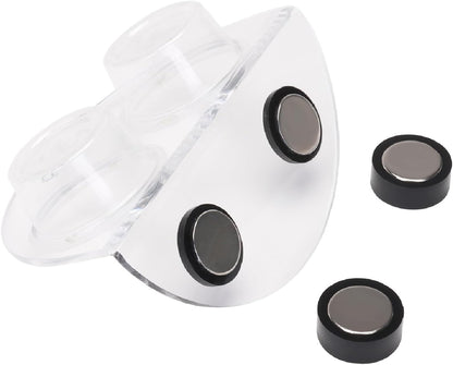 AIICIOO Crested Gecko Food Dish - Strong Magnetic Reptile Feeding Ledge for Bearded Dragon Lizard Crested Gecko Tank Accessories with 6 Pack Plastic Cup