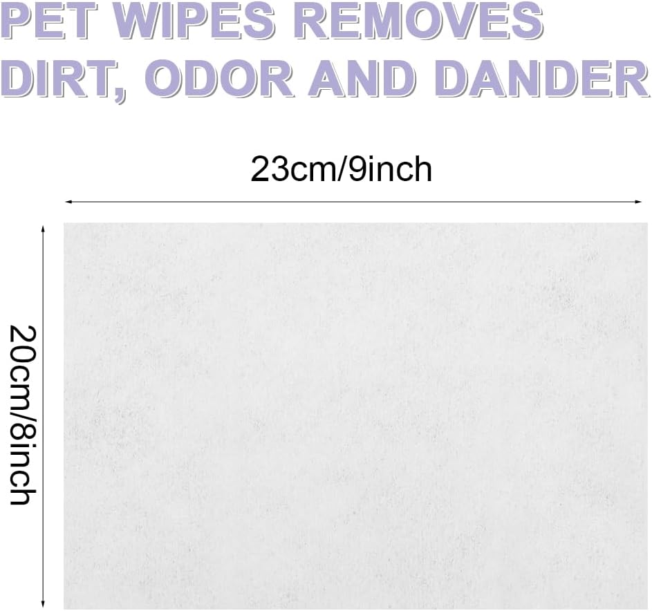 Pet Wipes 160 Count Hypoallergenic Dog Cleaning Wipes for Pets Hair Paws Ears Eyes Mouth