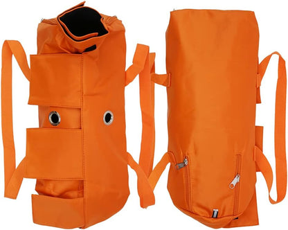 Kukaster Pet Cat’s Restraint Bag for Claw Care Nail Trimming Anti-Scratching Grooming Bag for Cats Medical Examination(Orange-s)