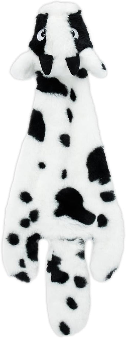 Best Pet Supplies Squeaky Dog Toys with Soft Durable Fabric for Small, Medium and Large Pets Interactive Toy for Indoor Play, Supports Active Biting and Play - Cow, Small