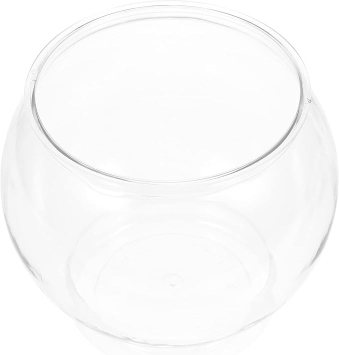 Mipcase Round Desktop Fish Bowl Plastic Small Fish Tank for Shrimp and Turtle Aquarium for Home Office and Garden Decor