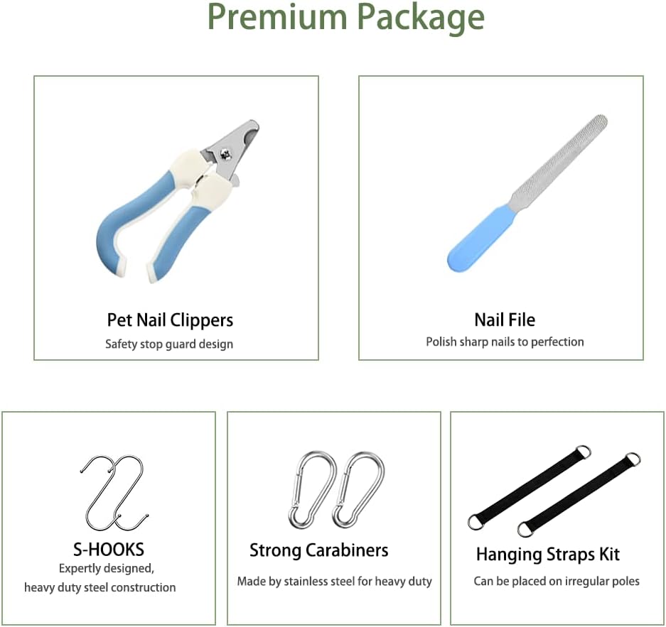 Dog Grooming Hammock for Trimming Nails and Ear/Eye Care, Sling for Grooming with Nail Clipperse