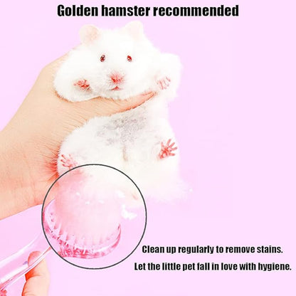 2Pcs Hamster Brush and Comb, fit Guinea Pig, Ferrets, Rats, Chinchilla, Bunny - Pink