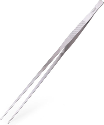 Heavy Duty Aquarium Tweezers Extra Long 24 Inch, Straight Aquarium Plant Tweezers, Long Tweezers for Terrarium and Aquarium, Aquarium Tongs, Long Tweezers for Plants