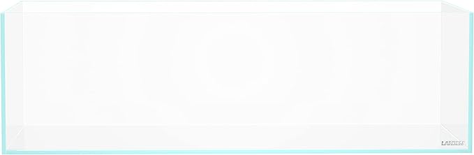 LANEDN 60S 7.9 Gal Shallow Aquarium Tank, Shallow Fish Tank, Rimless Low Iron Tank W23.6×D11.8×H7.1 in(60x30x18cm); 5mm Thickness Aquascape Fish Tank, Black Leveling Mat Included