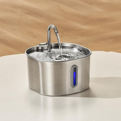 2.0 Large Capacity Stainless Steel Cat Water Fountain – 4L/135oz (Stainless Steel, 2.2L Corded)