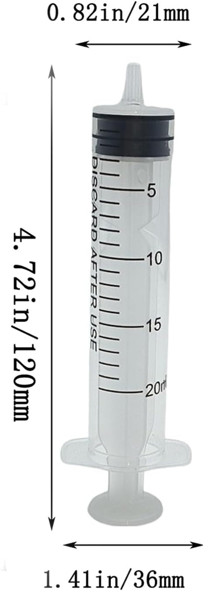 8Pcs Pet Bird Parrot Milk Syringe Set, Bird Hand Syringe with Soft Tubes for Feeding Pets 20ml