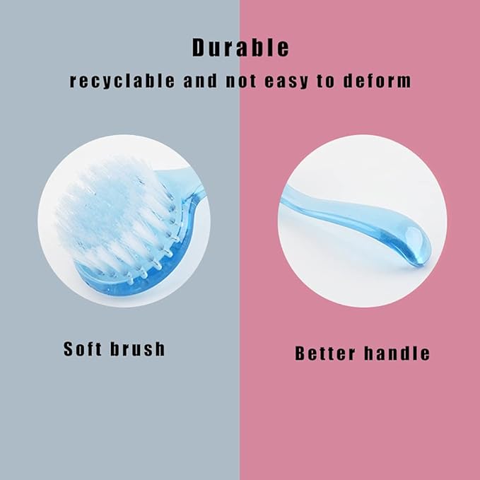 2 Pack Hedgehog Bath Brush, Guinea Pig Massage Combs, Cleaning Supplies, fit Hamster, Ferrets, Rats, Chinchilla - Blue