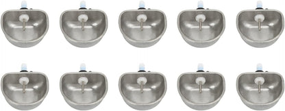 Rabbit Water Bowl, Stainless Steel Rabbit Water Dispenser, 2.6 x 1.1in Removable Hanging Pet Cage Water Bowl for Squirrels, Chinchilla, Hamster and Other Small Pets