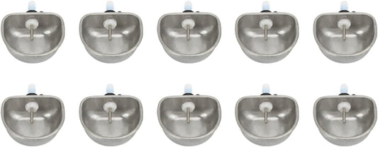 Rabbit Water Bowl, Stainless Steel Rabbit Water Dispenser, 2.6 x 1.1in Removable Hanging Pet Cage Water Bowl for Squirrels, Chinchilla, Hamster and Other Small Pets