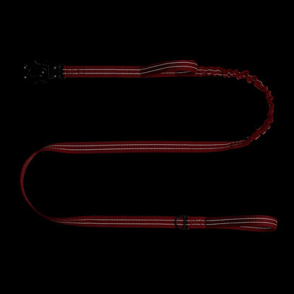 ICEFANG Tactical Dog Leash,K9 Training Walking Bungee Lead with 2 Control Handle,Heavy Duty Quick Release Metal Clasp,for Medium Large Breed (Reflective Red, 6 FT)