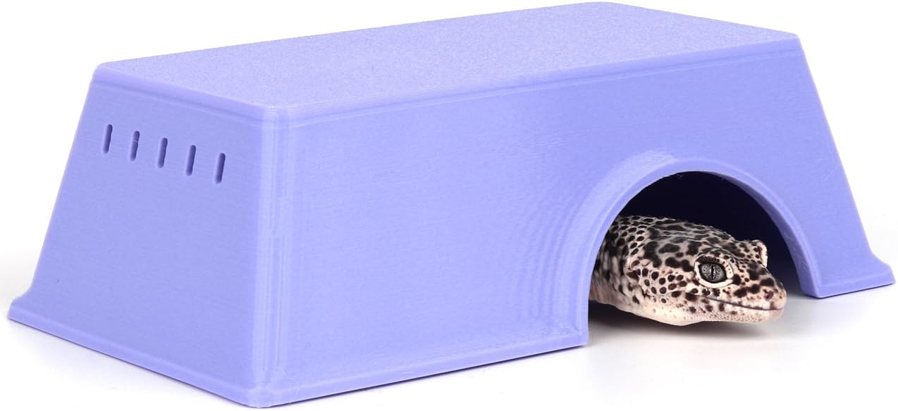 Snake Hide, Leopard Gecko Tank Accessories for Reptile Ball Python Crested Gecko Lizard Bearded Dragon - PurpleHideM