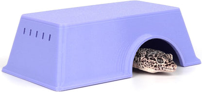 Snake Hide, Leopard Gecko Tank Accessories for Reptile Ball Python Crested Gecko Lizard Bearded Dragon - PurpleHideM