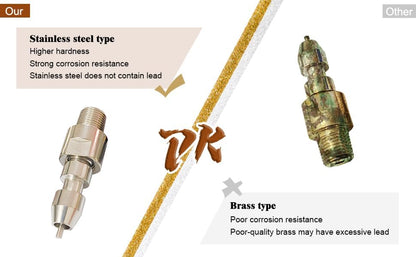 Stainless Steel Rabbit Water Nipples Feeder PVC Tees Automatic No Drip Watering System Kit for Guinea Pigs Ferrets and Other Rodent Small Animals (6PCS)