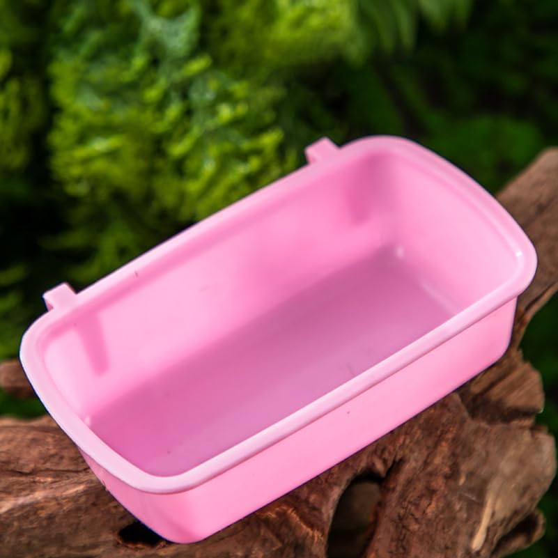 POPETPOP 6pcs Small Feeder Bowl Basic Dish Rabbit Feeder Waterer Hanging Cups Treats Drinker Bath Food Water Bowls for Birds Rats Small Pets