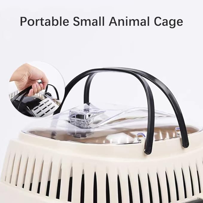 KAMEIOU Blue Small Animal Carrier for Guinea Pig, Sugar Glider, Hamster, Hedgehog, Chinchillas, Rat, Snakes - Portable, Lightweight, Breathable - Travel, Outdoor, Home Use