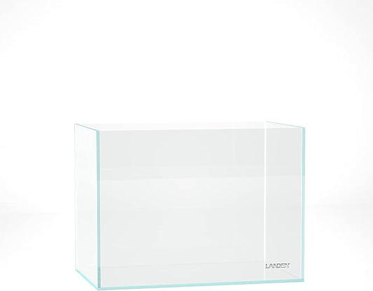 LANDEN 36N 5 Gallon Rimless Low Iron Aquarium Tank, 14.2" W × 8.7" D × 10.2" H (36cm x 22cm x 26cm) 5mm Thickness with Black Nano Foam Leveling mat Included