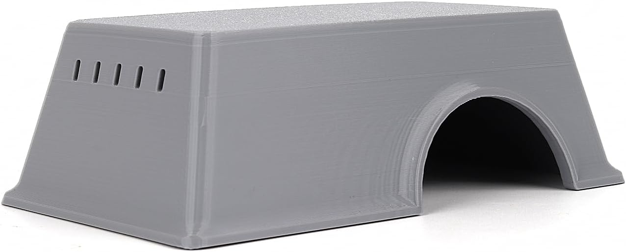 Snake Hide, Leopard Gecko Tank Accessories for Reptile Ball Python Crested Gecko Lizard Bearded Dragon - GrayHideM