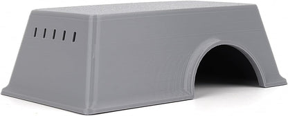 Snake Hide, Leopard Gecko Tank Accessories for Reptile Ball Python Crested Gecko Lizard Bearded Dragon - GrayHideM